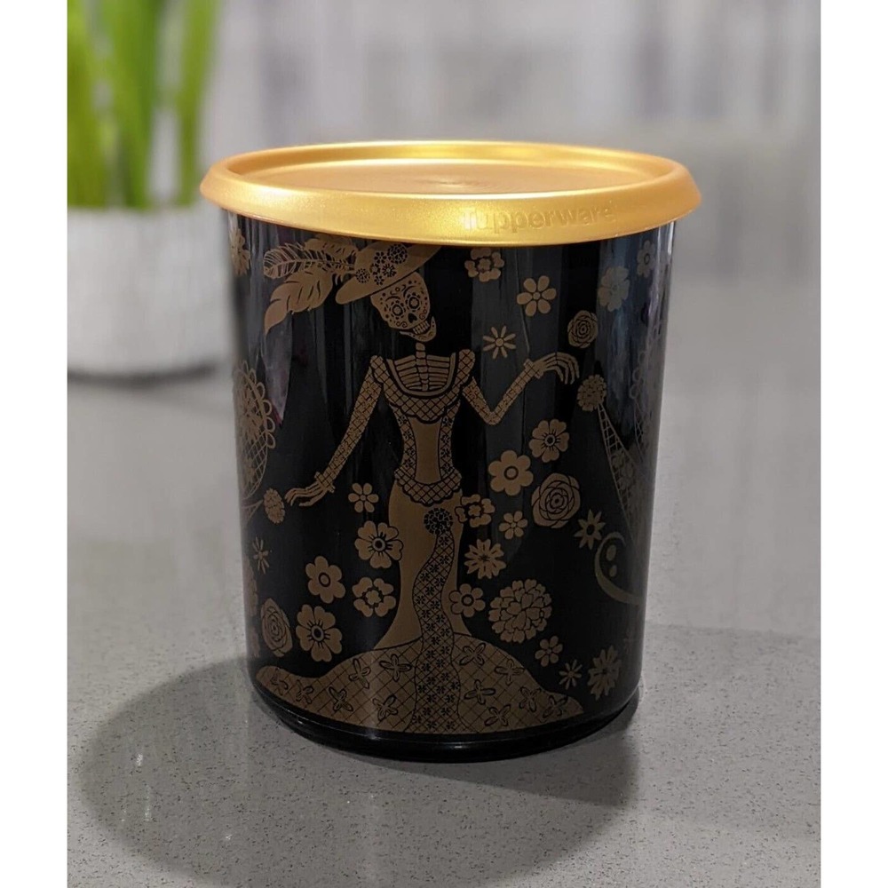 Tupperware Dia DE Los muertos One Touch Canister Container 3.1